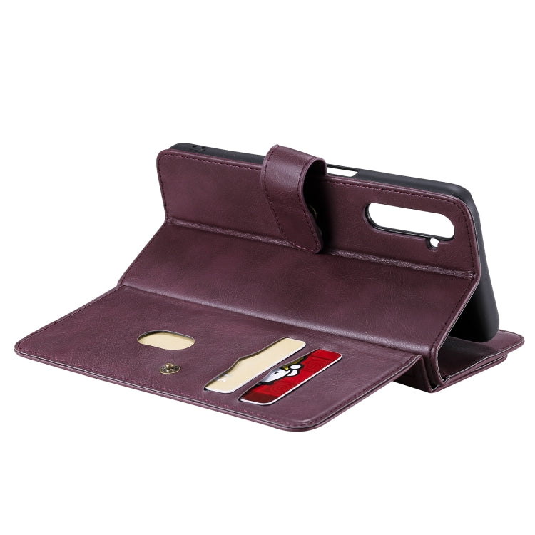 For OPPO Realme 6 Multifunctional Magnetic Copper Buckle Horizontal Flip Solid Color Leather Case with 10 Card Slots & Wallet & Holder & Photo Frame