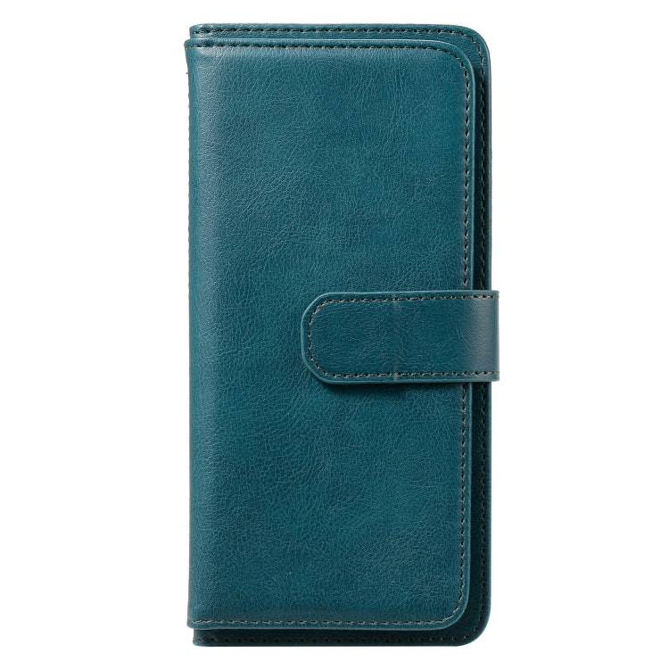 For OPPO Realme 6 Multifunctional Magnetic Copper Buckle Horizontal Flip Solid Color Leather Case with 10 Card Slots & Wallet & Holder & Photo Frame