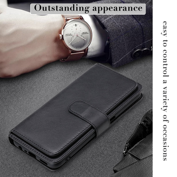 For OPPO Realme 6 Multifunctional Magnetic Copper Buckle Horizontal Flip Solid Color Leather Case with 10 Card Slots & Wallet & Holder & Photo Frame