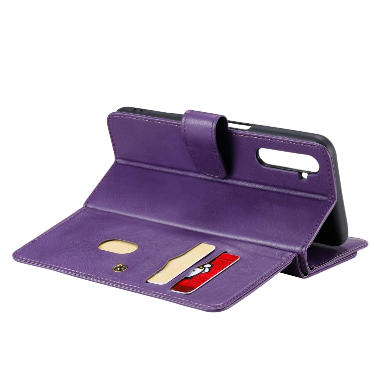 For OPPO Realme 6 Multifunctional Magnetic Copper Buckle Horizontal Flip Solid Color Leather Case with 10 Card Slots & Wallet & Holder & Photo Frame