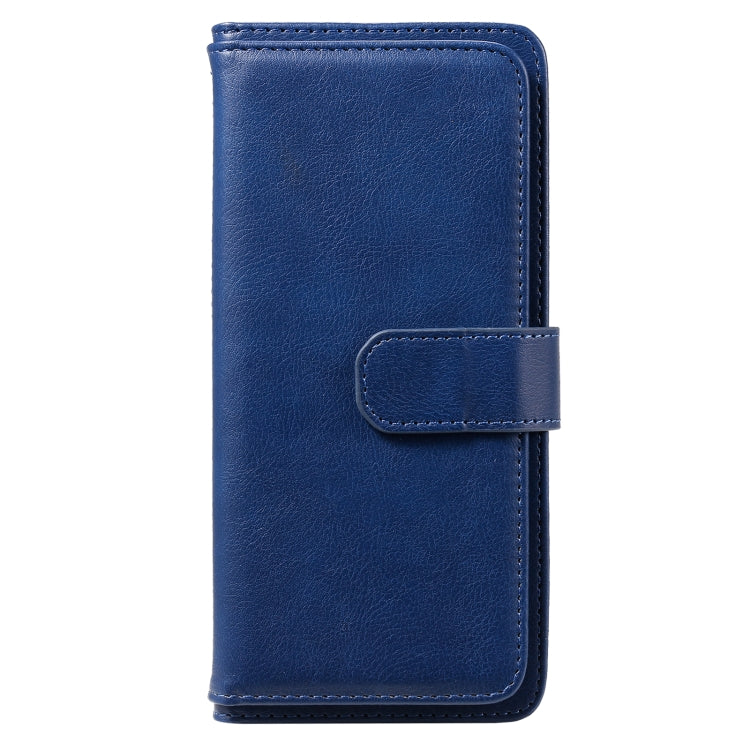 For OPPO Realme 6 Multifunctional Magnetic Copper Buckle Horizontal Flip Solid Color Leather Case with 10 Card Slots & Wallet & Holder & Photo Frame