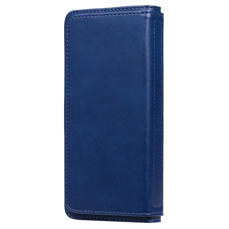 For OPPO Realme 6 Multifunctional Magnetic Copper Buckle Horizontal Flip Solid Color Leather Case with 10 Card Slots & Wallet & Holder & Photo Frame