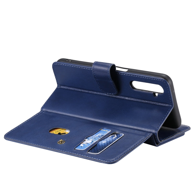 For OPPO Realme 6 Multifunctional Magnetic Copper Buckle Horizontal Flip Solid Color Leather Case with 10 Card Slots & Wallet & Holder & Photo Frame