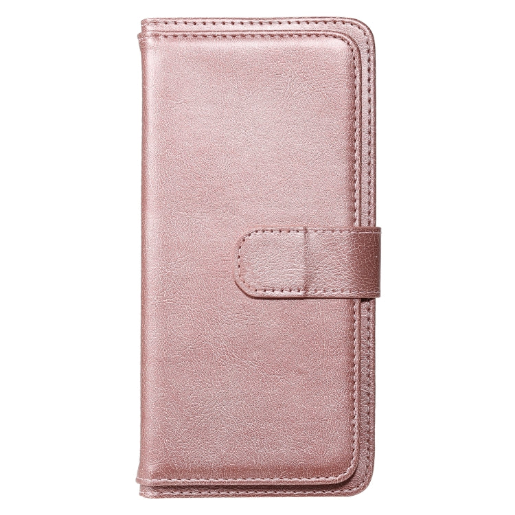 For OPPO Realme 6 Multifunctional Magnetic Copper Buckle Horizontal Flip Solid Color Leather Case with 10 Card Slots & Wallet & Holder & Photo Frame