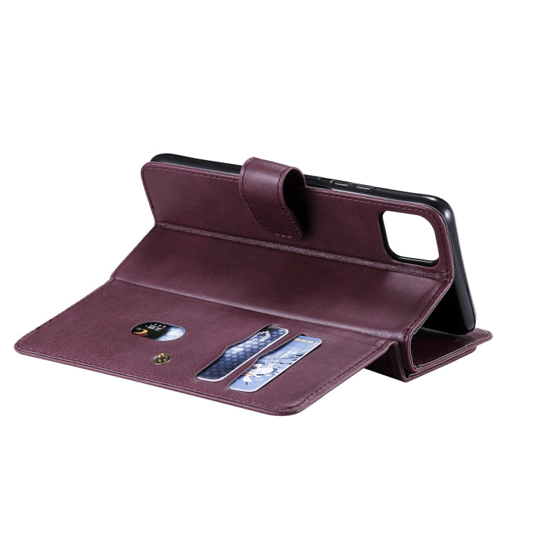 For OPPO Realme C11 Multifunctional Magnetic Copper Buckle Horizontal Flip Solid Color Leather Case with 10 Card Slots & Wallet & Holder & Photo Frame