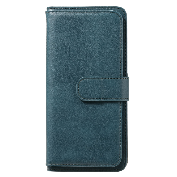 For OPPO Realme C11 Multifunctional Magnetic Copper Buckle Horizontal Flip Solid Color Leather Case with 10 Card Slots & Wallet & Holder & Photo Frame