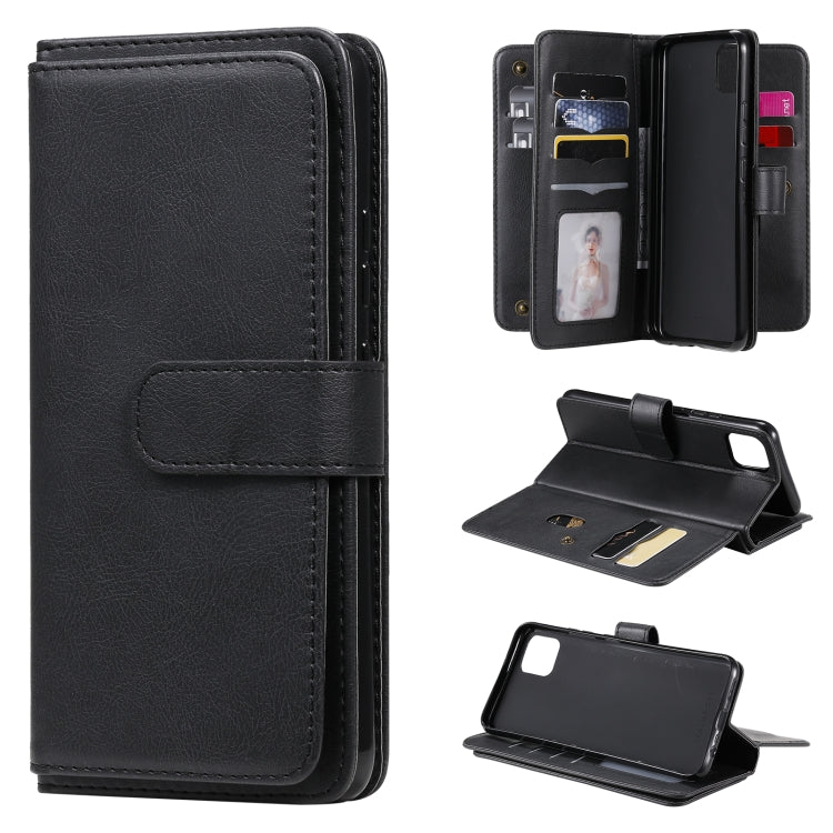 For OPPO Realme C11 Multifunctional Magnetic Copper Buckle Horizontal Flip Solid Color Leather Case with 10 Card Slots & Wallet & Holder & Photo Frame