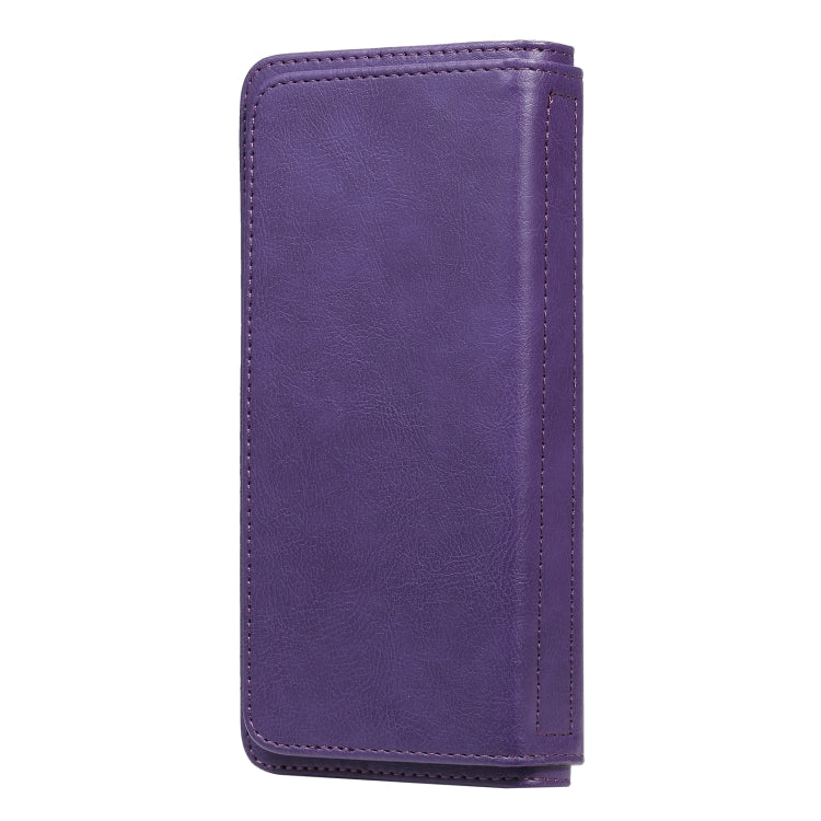 For OPPO Realme C11 Multifunctional Magnetic Copper Buckle Horizontal Flip Solid Color Leather Case with 10 Card Slots & Wallet & Holder & Photo Frame