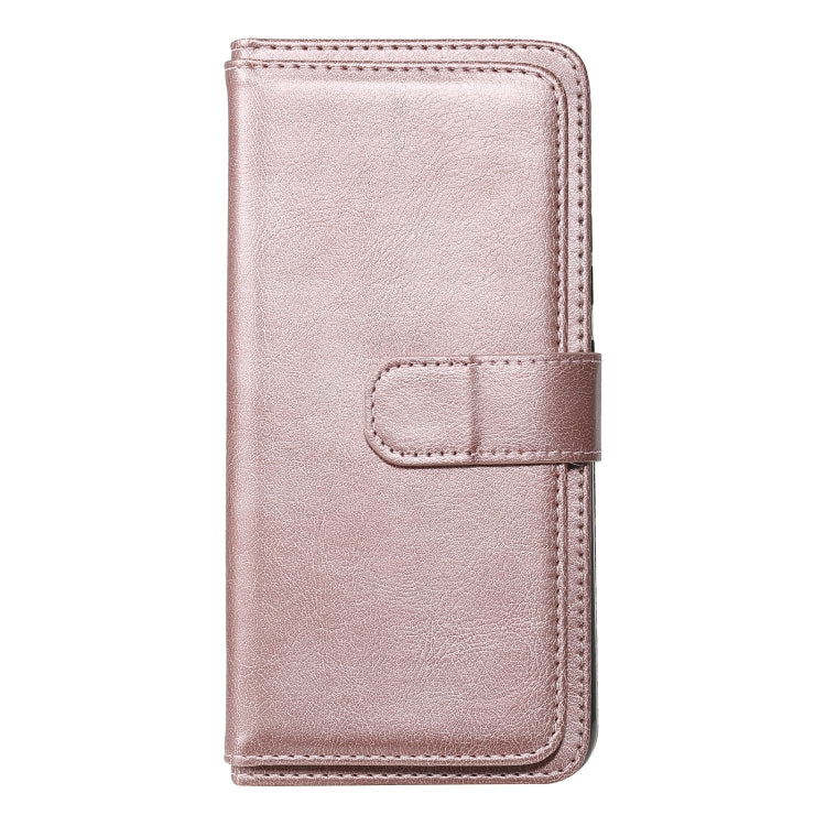 For OPPO Realme C11 Multifunctional Magnetic Copper Buckle Horizontal Flip Solid Color Leather Case with 10 Card Slots & Wallet & Holder & Photo Frame