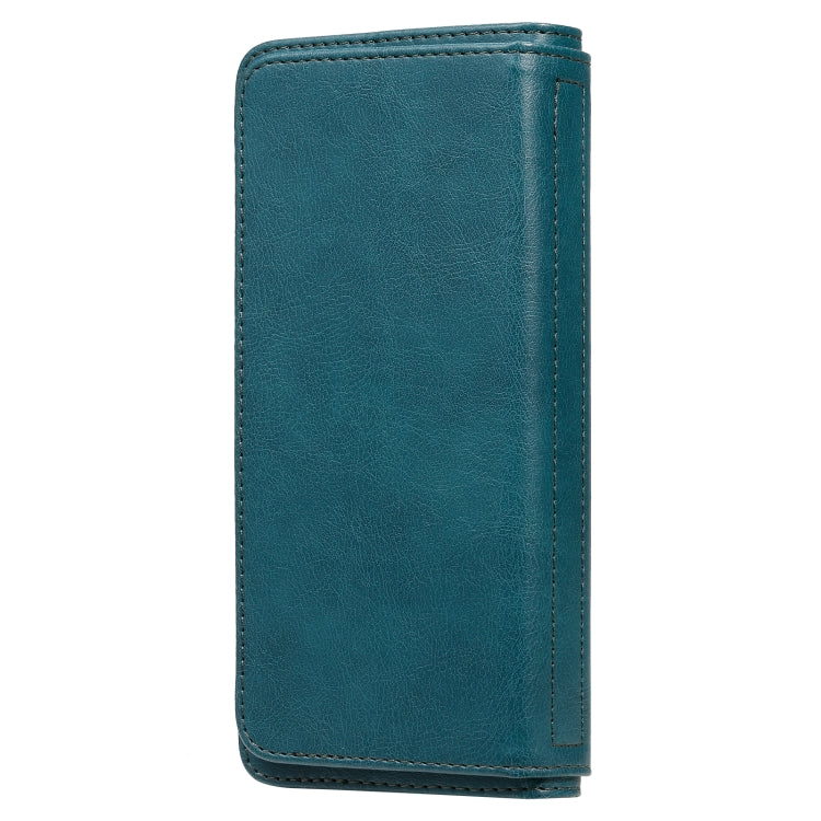 For OPPO Realme C15 Multifunctional Magnetic Copper Buckle Horizontal Flip Solid Color Leather Case with 10 Card Slots & Wallet & Holder & Photo Frame