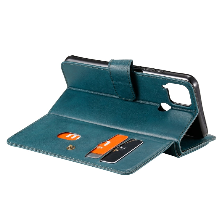 For OPPO Realme C15 Multifunctional Magnetic Copper Buckle Horizontal Flip Solid Color Leather Case with 10 Card Slots & Wallet & Holder & Photo Frame