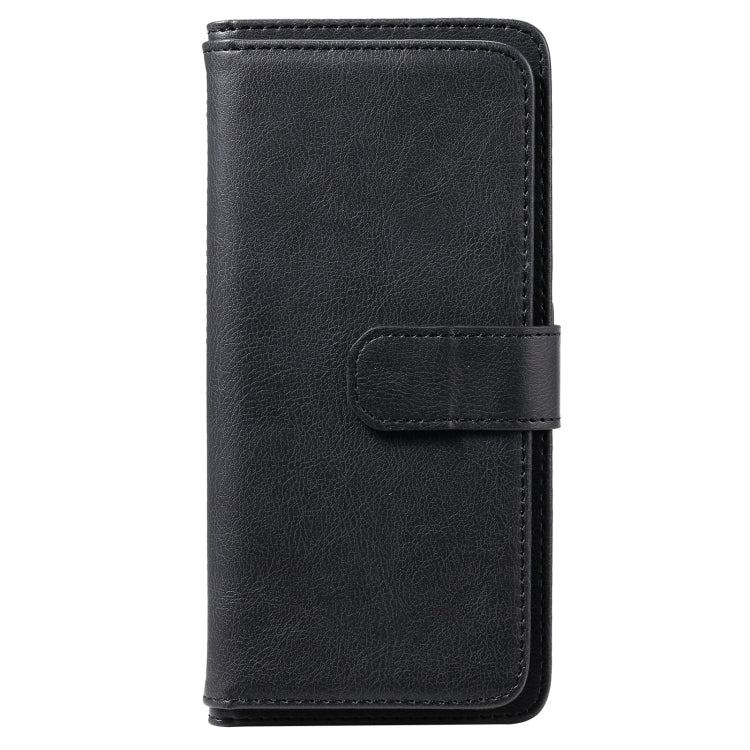 For OPPO Realme C15 Multifunctional Magnetic Copper Buckle Horizontal Flip Solid Color Leather Case with 10 Card Slots & Wallet & Holder & Photo Frame