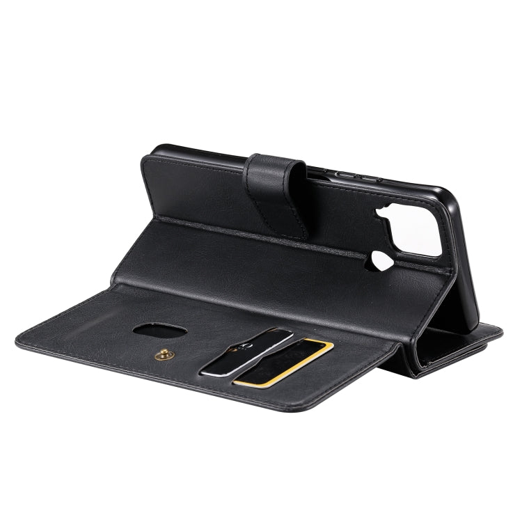 For OPPO Realme C15 Multifunctional Magnetic Copper Buckle Horizontal Flip Solid Color Leather Case with 10 Card Slots & Wallet & Holder & Photo Frame