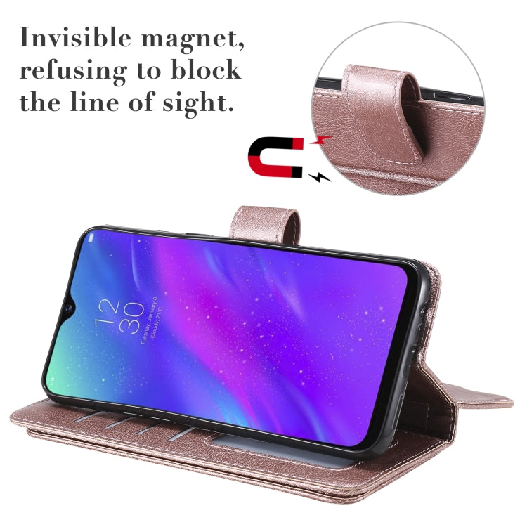 For OPPO Realme 3 / 3i Multifunctional Magnetic Copper Buckle Horizontal Flip Solid Color Leather Case with 10 Card Slots & Wallet & Holder & Photo Frame