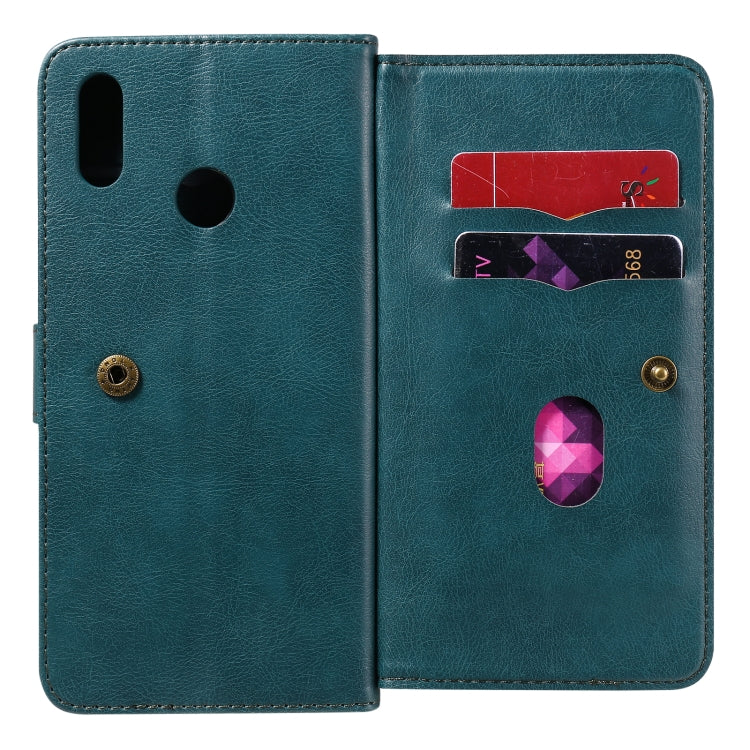 For OPPO Realme 3 / 3i Multifunctional Magnetic Copper Buckle Horizontal Flip Solid Color Leather Case with 10 Card Slots & Wallet & Holder & Photo Frame