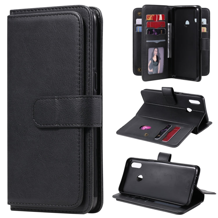 For OPPO Realme 3 / 3i Multifunctional Magnetic Copper Buckle Horizontal Flip Solid Color Leather Case with 10 Card Slots & Wallet & Holder & Photo Frame