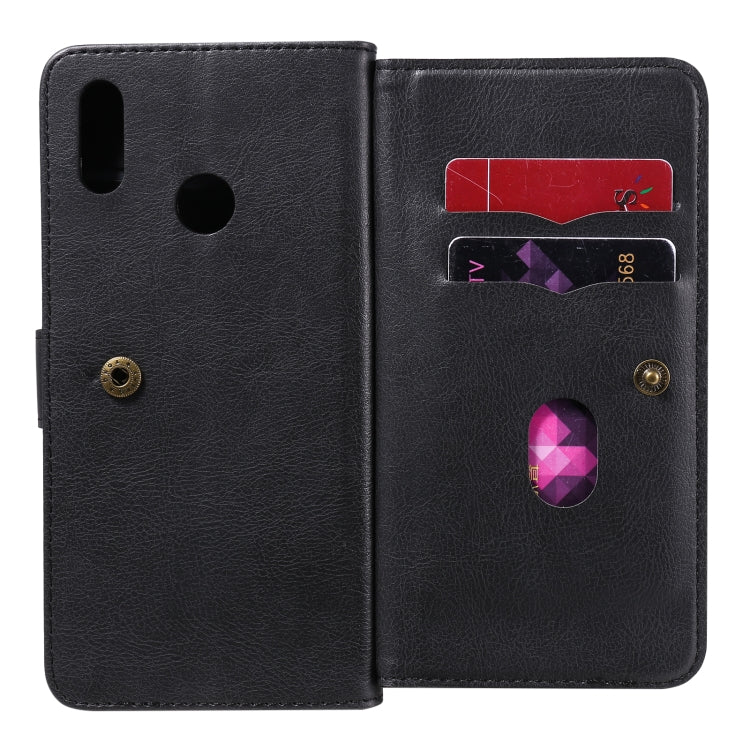 For OPPO Realme 3 / 3i Multifunctional Magnetic Copper Buckle Horizontal Flip Solid Color Leather Case with 10 Card Slots & Wallet & Holder & Photo Frame