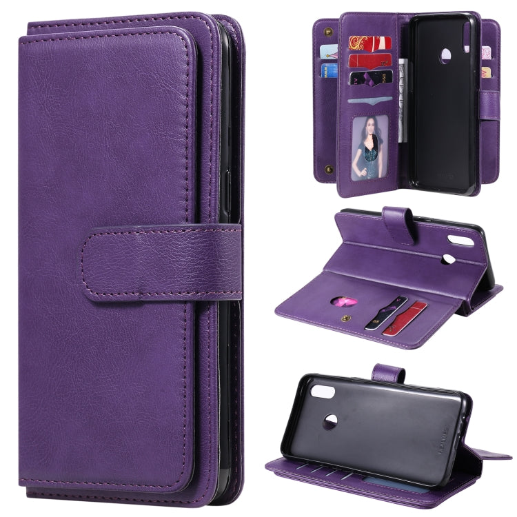 For OPPO Realme 3 / 3i Multifunctional Magnetic Copper Buckle Horizontal Flip Solid Color Leather Case with 10 Card Slots & Wallet & Holder & Photo Frame