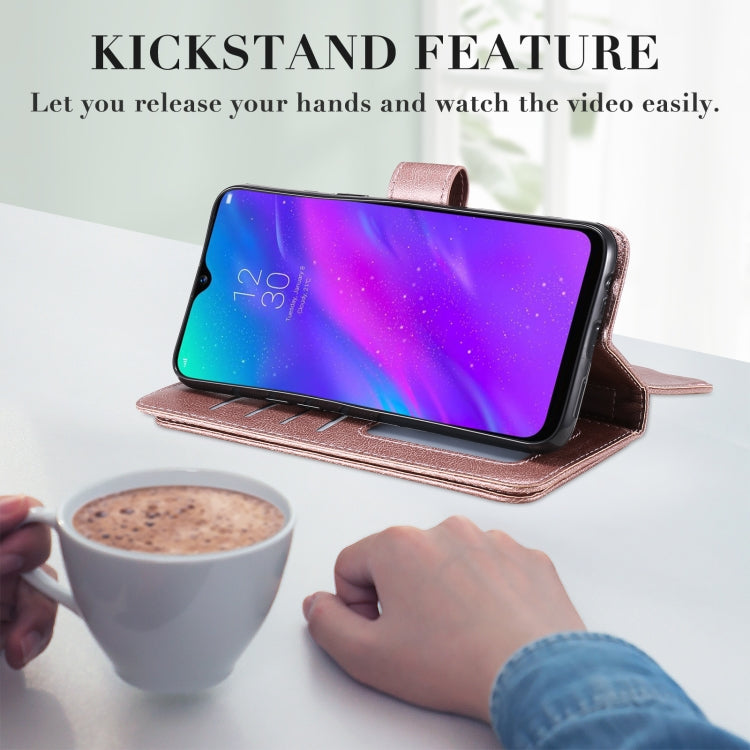 For OPPO Realme 3 / 3i Multifunctional Magnetic Copper Buckle Horizontal Flip Solid Color Leather Case with 10 Card Slots & Wallet & Holder & Photo Frame