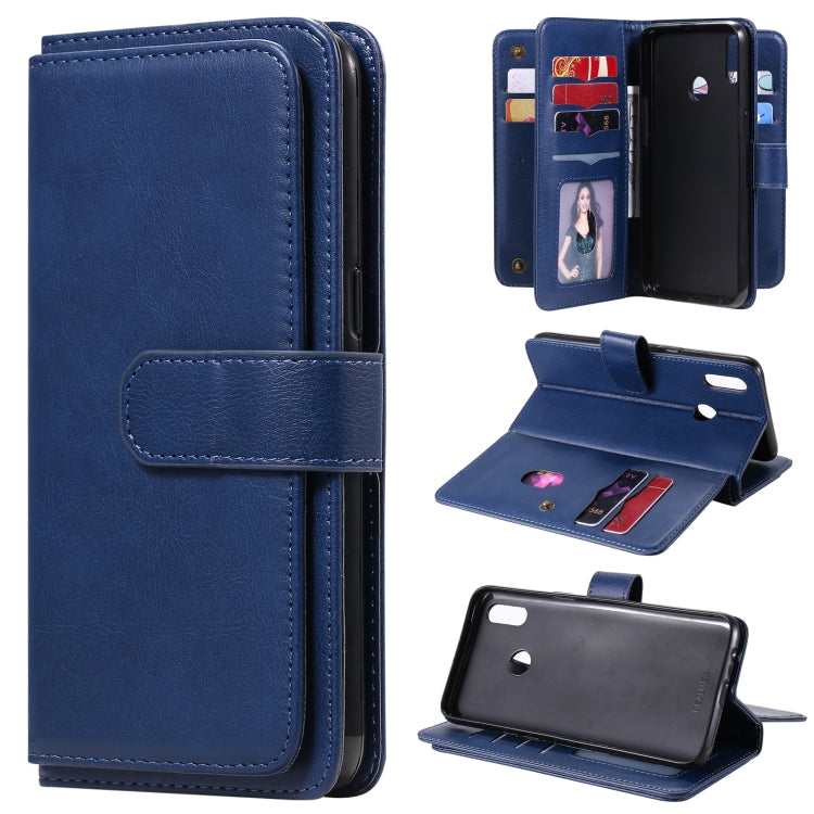 For OPPO Realme 3 / 3i Multifunctional Magnetic Copper Buckle Horizontal Flip Solid Color Leather Case with 10 Card Slots & Wallet & Holder & Photo Frame