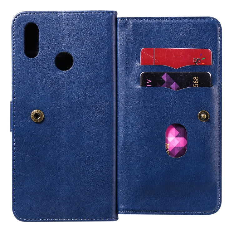 For OPPO Realme 3 / 3i Multifunctional Magnetic Copper Buckle Horizontal Flip Solid Color Leather Case with 10 Card Slots & Wallet & Holder & Photo Frame