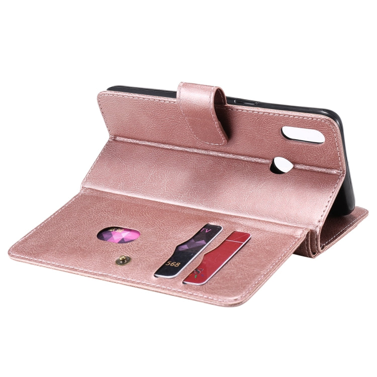 For OPPO Realme 3 / 3i Multifunctional Magnetic Copper Buckle Horizontal Flip Solid Color Leather Case with 10 Card Slots & Wallet & Holder & Photo Frame