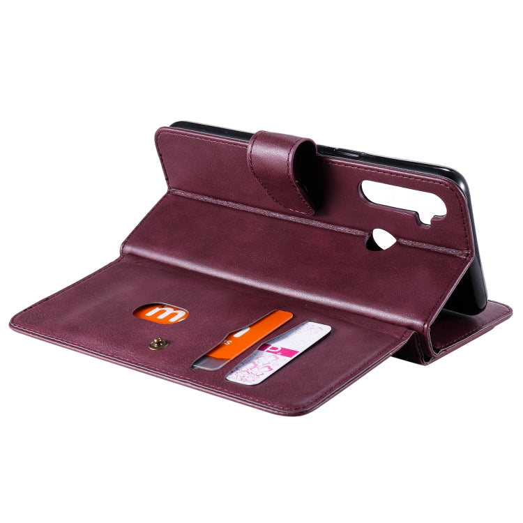 For OPPO Realme 5 Multifunctional Magnetic Copper Buckle Horizontal Flip Solid Color Leather Case with 10 Card Slots & Wallet & Holder & Photo Frame