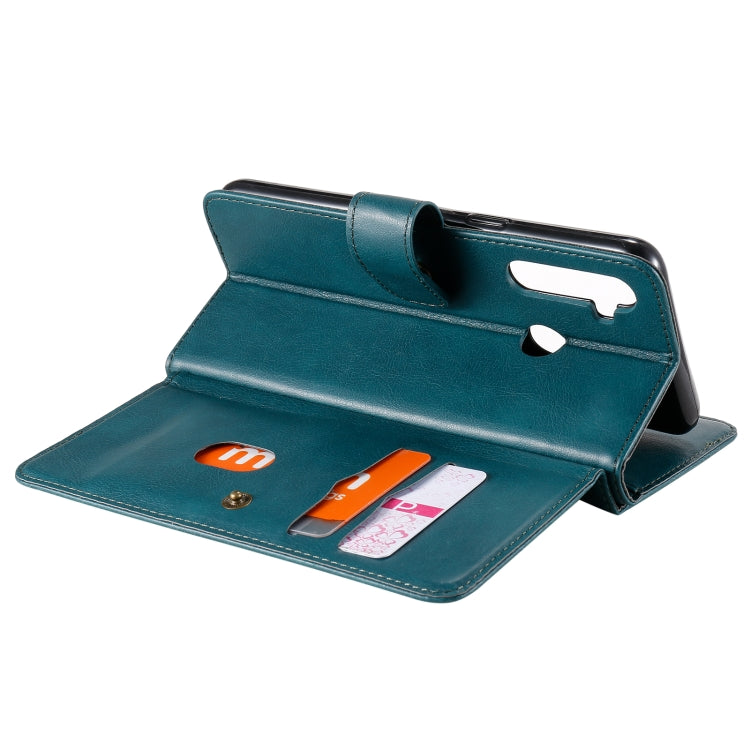 For OPPO Realme 5 Multifunctional Magnetic Copper Buckle Horizontal Flip Solid Color Leather Case with 10 Card Slots & Wallet & Holder & Photo Frame