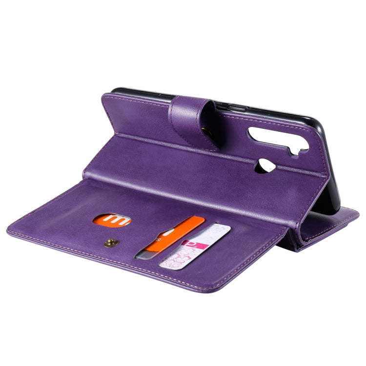 For OPPO Realme 5 Multifunctional Magnetic Copper Buckle Horizontal Flip Solid Color Leather Case with 10 Card Slots & Wallet & Holder & Photo Frame