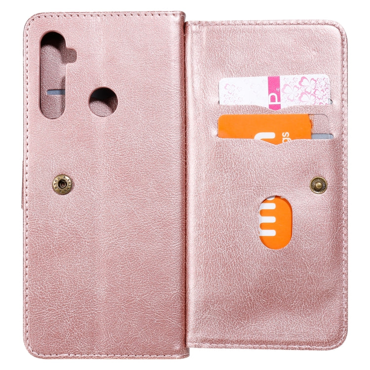 For OPPO Realme 5 Multifunctional Magnetic Copper Buckle Horizontal Flip Solid Color Leather Case with 10 Card Slots & Wallet & Holder & Photo Frame