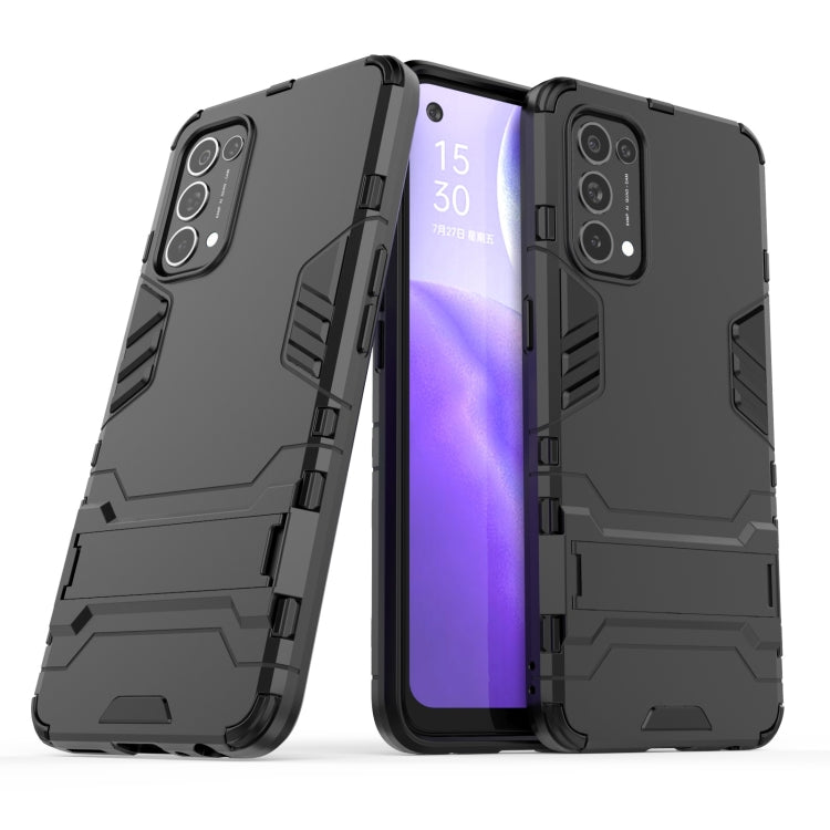 For OPPO Reno5 PC + TPU Shockproof Protective Case with Holder
