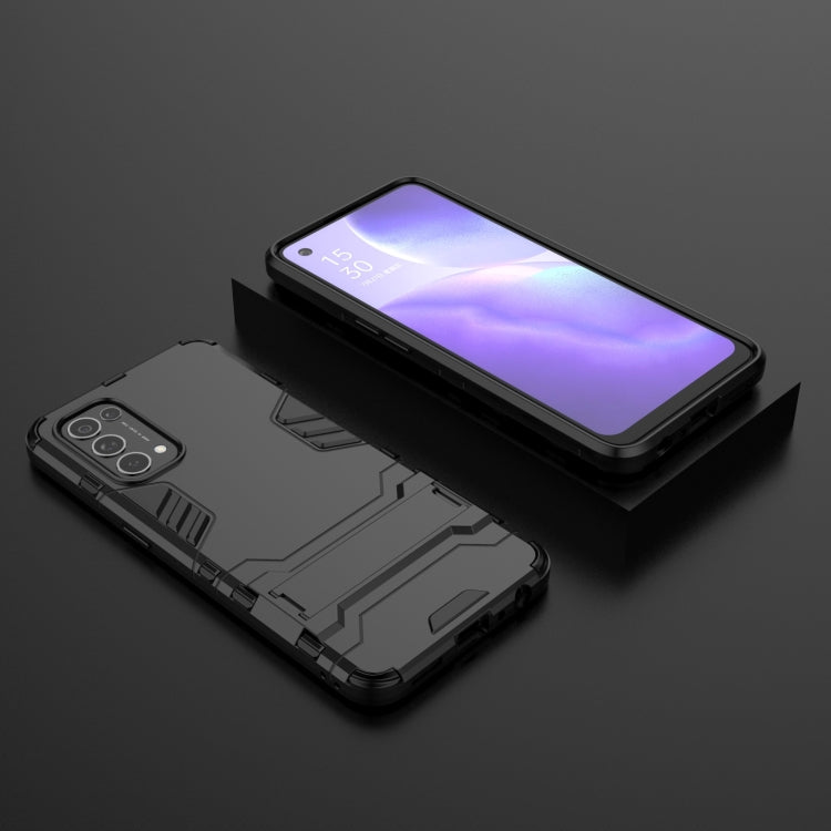 For OPPO Reno5 PC + TPU Shockproof Protective Case with Holder