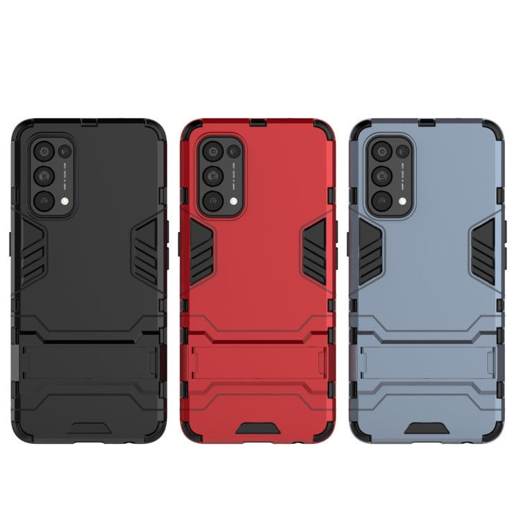 For OPPO Reno5 PC + TPU Shockproof Protective Case with Holder