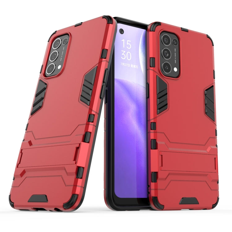For OPPO Reno5 PC + TPU Shockproof Protective Case with Holder