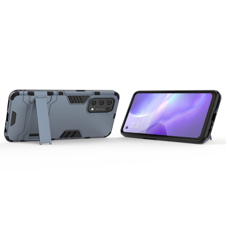 For OPPO Reno5 PC + TPU Shockproof Protective Case with Holder