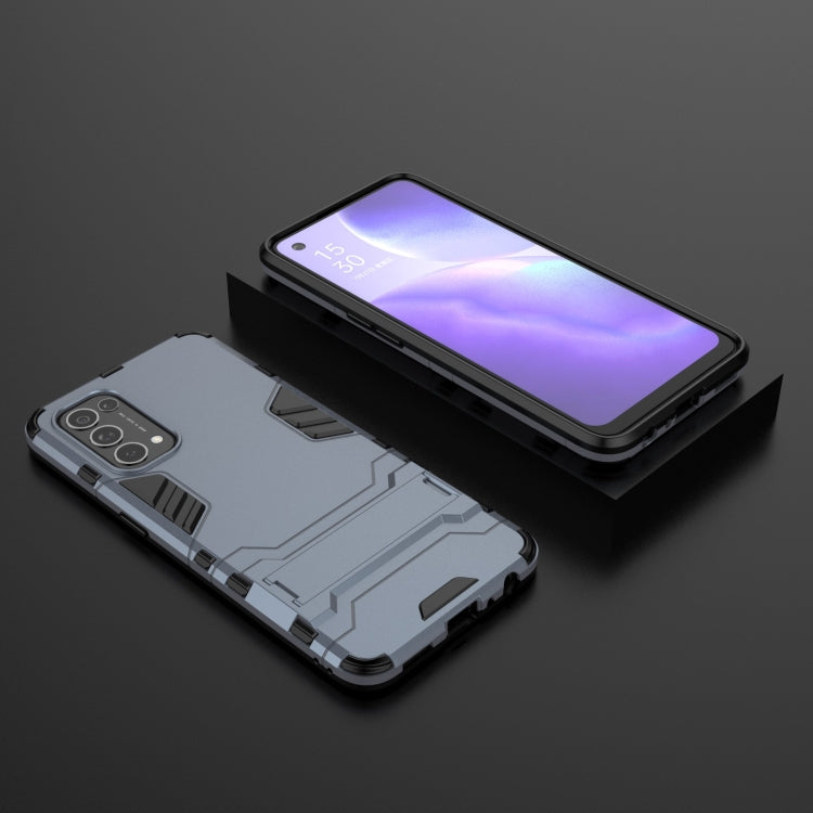 For OPPO Reno5 PC + TPU Shockproof Protective Case with Holder