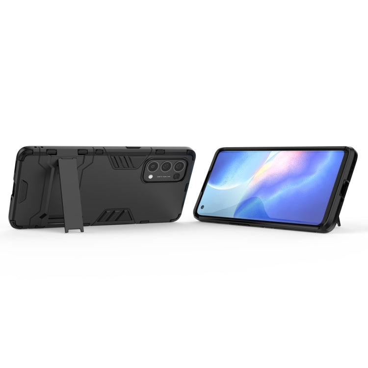 For OPPO Reno5 Pro PC + TPU Shockproof Protective Case with Holder