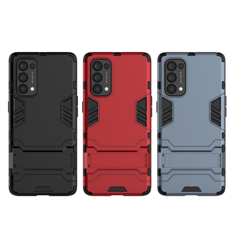 For OPPO Reno5 Pro PC + TPU Shockproof Protective Case with Holder