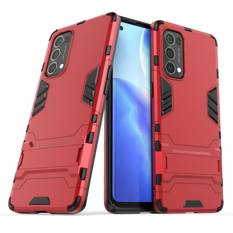 For OPPO Reno5 Pro PC + TPU Shockproof Protective Case with Holder