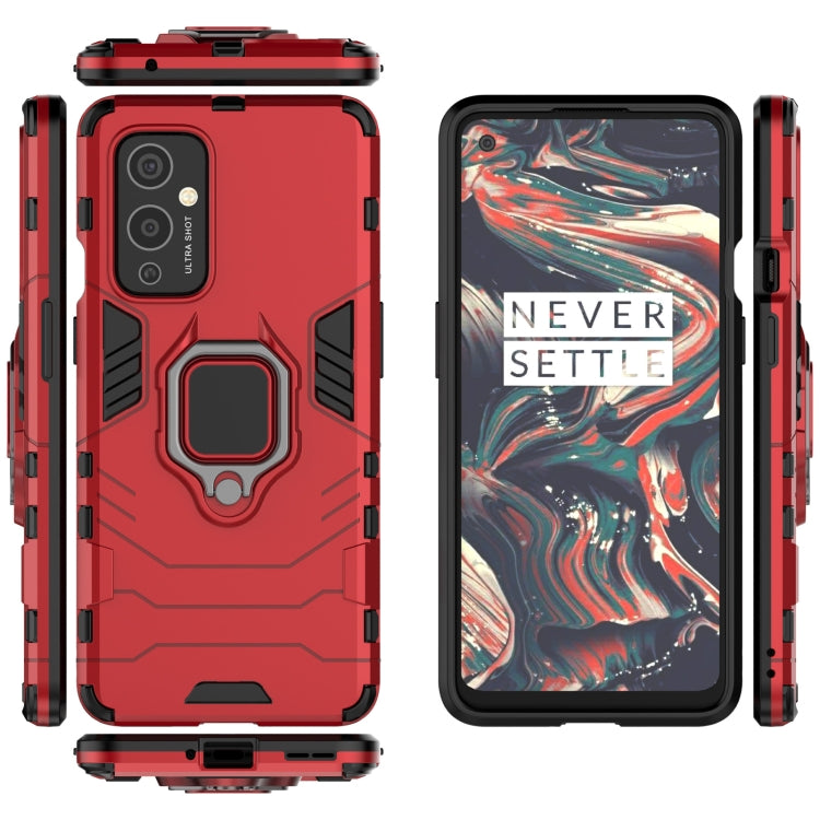 For OnePlus 9 PC + TPU Shockproof Protective Case with Magnetic Ring Holder