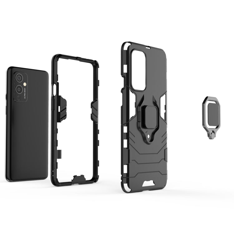 For OnePlus 9 PC + TPU Shockproof Protective Case with Magnetic Ring Holder