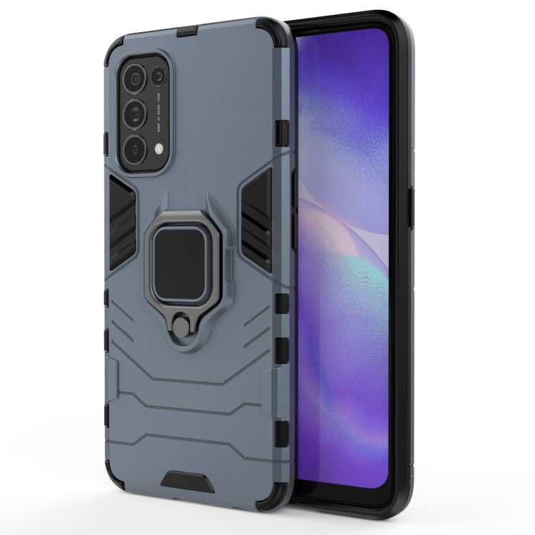 For OPPO Reno5 PC + TPU Shockproof Protective Case with Magnetic Ring Holder