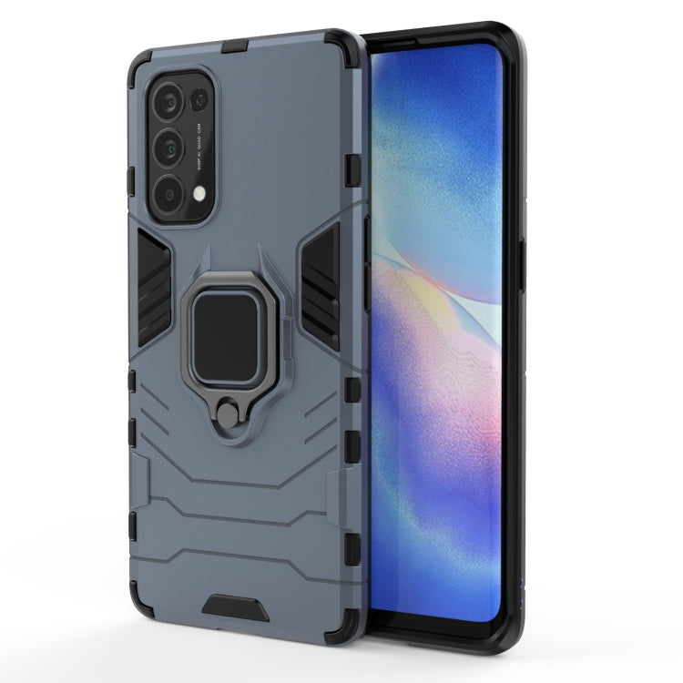 For OPPO Reno5 Pro PC + TPU Shockproof Protective Case with Magnetic Ring Holder