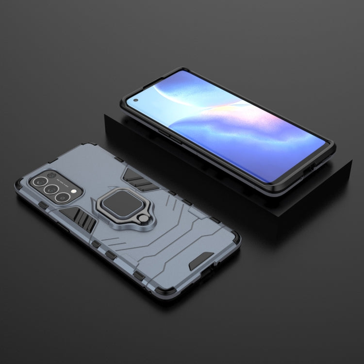 For OPPO Reno5 Pro PC + TPU Shockproof Protective Case with Magnetic Ring Holder