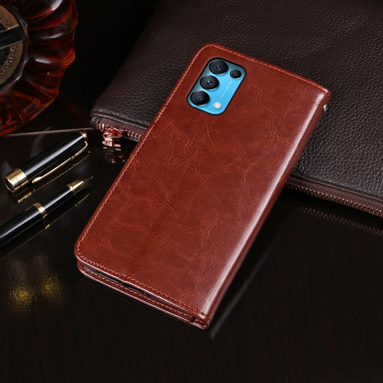 For OPPO Reno5 Pro 5G idewei Crazy Horse Texture Horizontal Flip Leather Case with Holder & Card Slots & Wallet