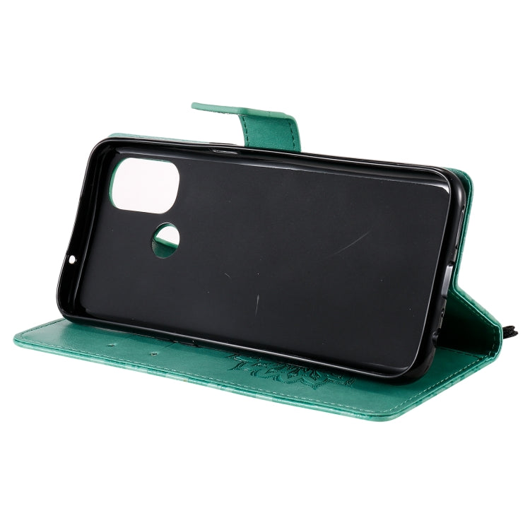 For OnePlus Nord N100 Sun Embossing Pattern Horizontal Flip Leather Case with Card Slot & Holder & Wallet & Lanyard