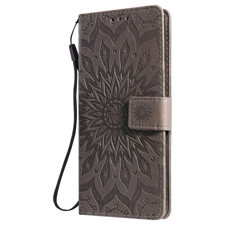 For OnePlus Nord N100 Sun Embossing Pattern Horizontal Flip Leather Case with Card Slot & Holder & Wallet & Lanyard