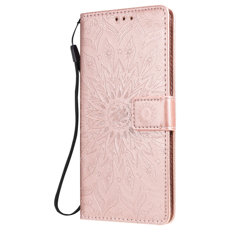 For OnePlus Nord N100 Sun Embossing Pattern Horizontal Flip Leather Case with Card Slot & Holder & Wallet & Lanyard