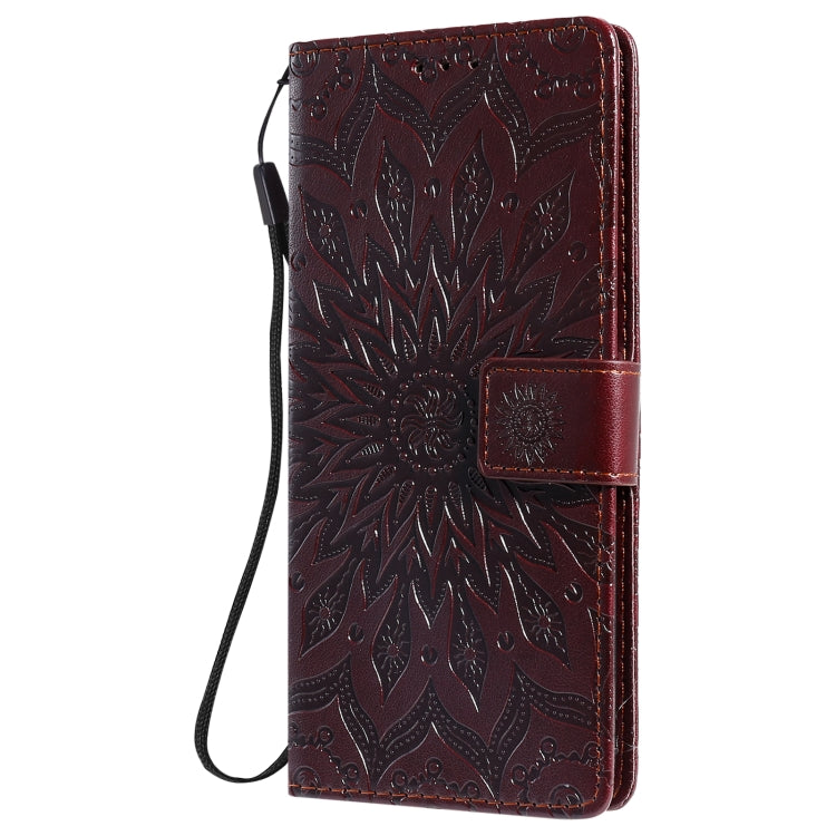 For OnePlus Nord N100 Sun Embossing Pattern Horizontal Flip Leather Case with Card Slot & Holder & Wallet & Lanyard