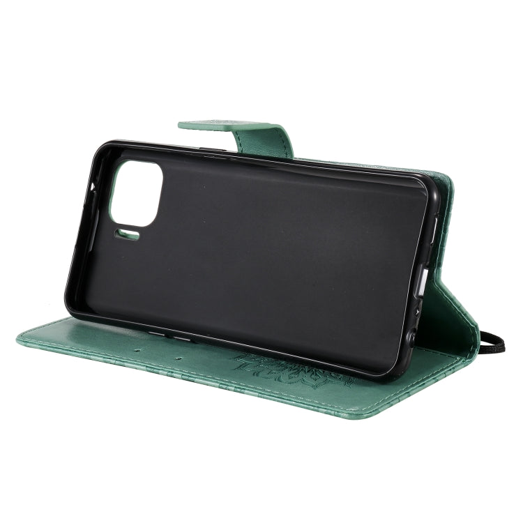 For OPPO F17 Pro / Reno4 Lite Sun Embossing Pattern Horizontal Flip Leather Case with Card Slot & Holder & Wallet & Lanyard